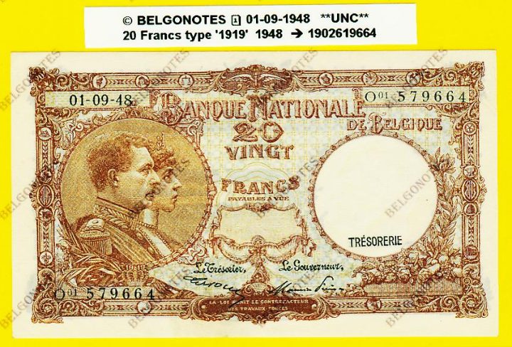 20 Francs Type '1919' 01-09-1948 **UNC**Lot 1902619664