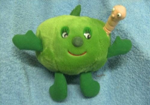 leuk appeltje met worm