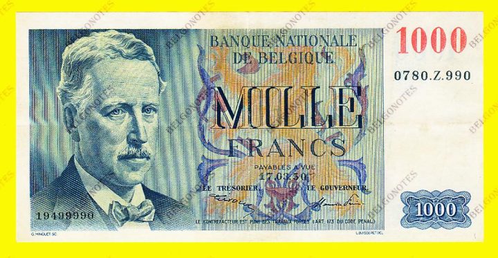 1000 Francs Type  Eeuwfeest 1950 * Lot 1902619990