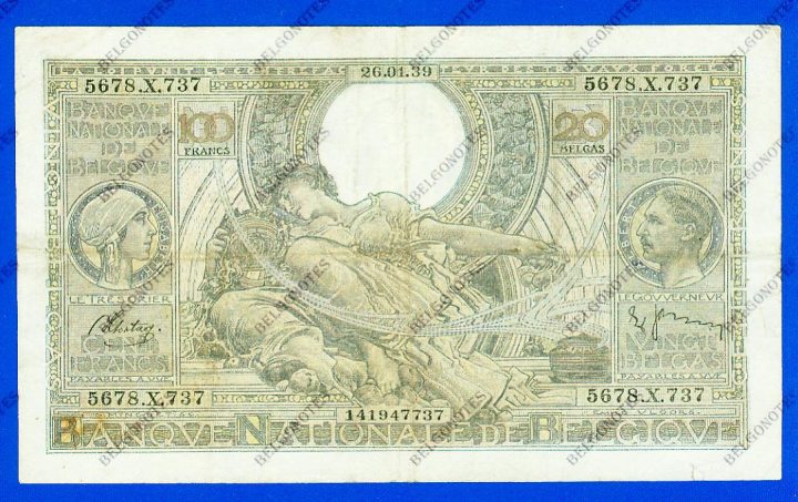 100 Francs Type Vloors 1939 * Lot 1902617737