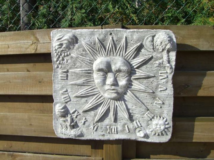 Tuinbeelden plaat met zon 