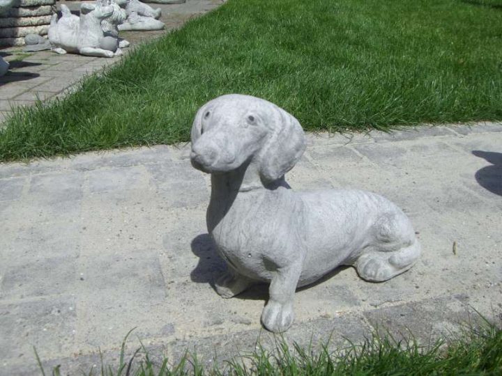 Tuinbeeld Tekkel hond 