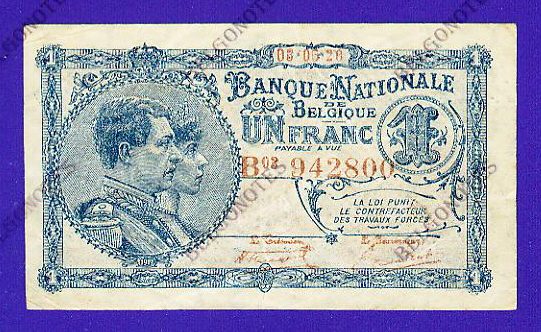 1 Franc Type Nat. reeks 1920*Lot 1902612800