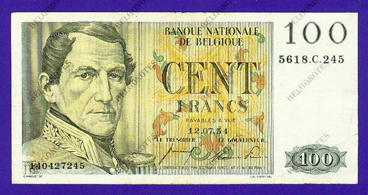 100 Francs Type Eeuwfeest*1954*Lot 1902617245