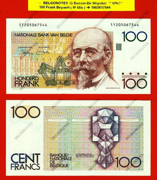 100 Frank Type Beyaert **UNC** Dassin-De Strycker * Lot 1902617544