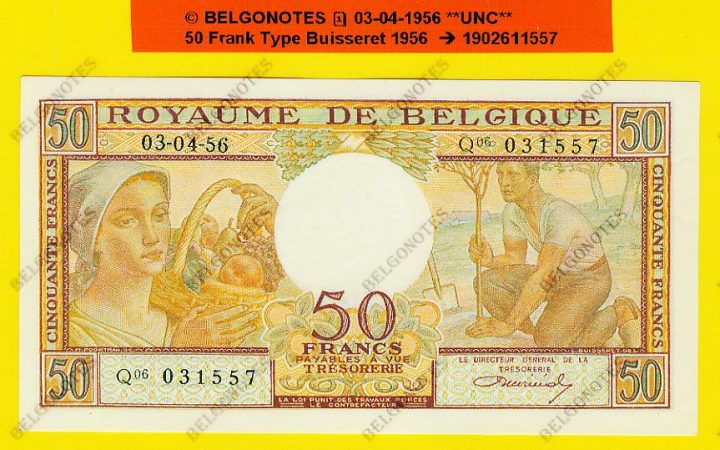 50 Francs type Buisseret 1956**UNC**Lot 1902611557