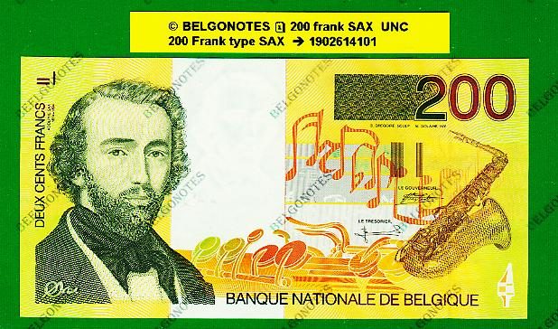 200 Francs Type Sax **UNC** Lot 1902614101