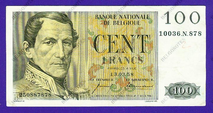 100 Francs Type Eeuwfeest*1958*Lot 1902617878