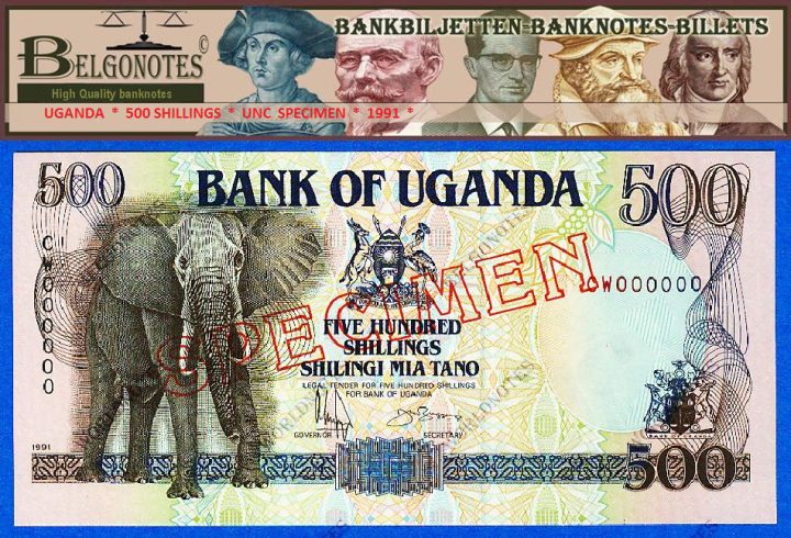 **UNC** Uganda 1991* 500 Shillings ***SPECIMEN ***