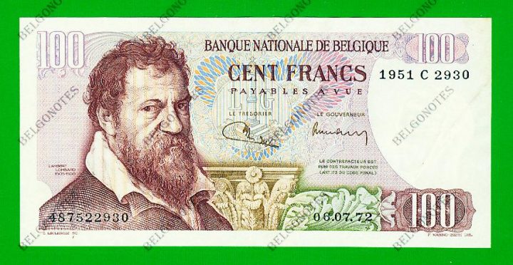 100 Francs Type Lombard 1972 * Lot 1902612930