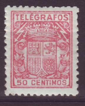 Spanje telegraafzegel nr. 75 
