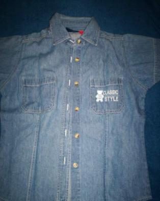 Jeans hemdje met korte mouw voor meisje 10 jaar