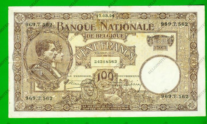 100 Francs Type Nationale reeks Mauve1924* Lot 1902618562
