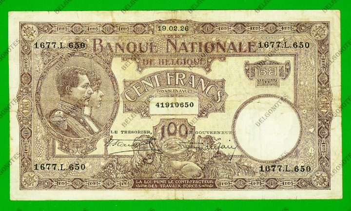 100 Francs Type Nationale reeks Mauve 1926* Lot 1902610650