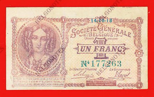 1 Franc Société Générale 1918 **AUNC**Lot 1902617263