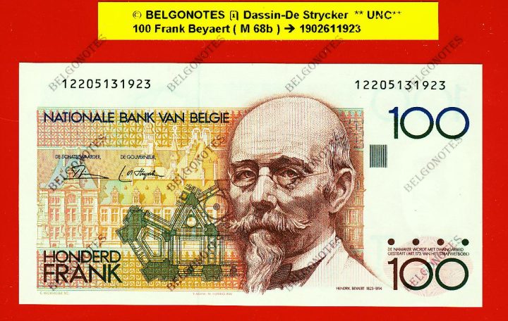 100 Frank Type Beyaert **UNC** Dassin-De Strycker * Lot 1902611923