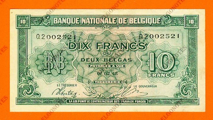 10 Francs Type Londen*01-02-1943*Lot 1902612521