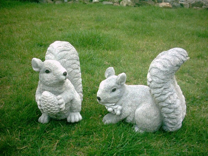 Tuinbeelden Set van 2 eekhoorns 