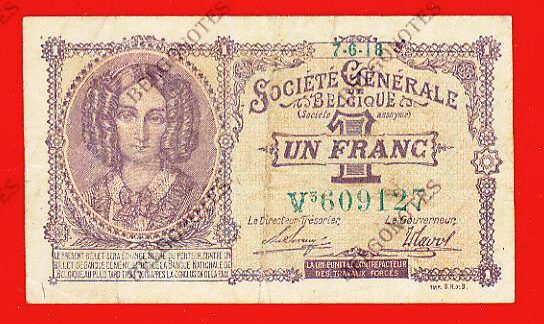 1 Franc Société Générale 1918 *Lot 1902619127