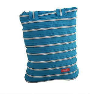 Zipit Tango Handtas Helder Blauw + Zilver Zip