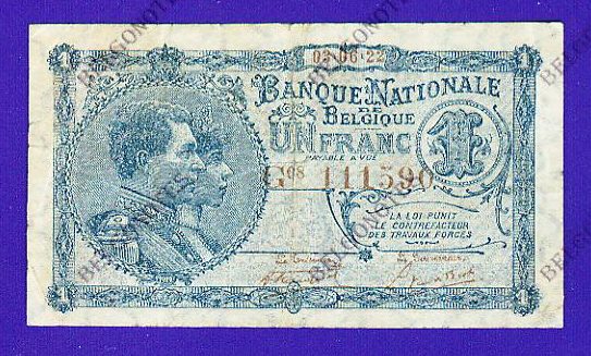 1 Franc Type Nat. reeks 1922*Lot 1902611590