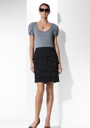 Jurk BCBG Maxazria grijs/zwart