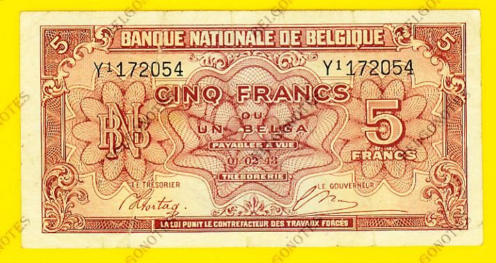 5 Francs type Londen*01-02-1943*Lot 1902612054