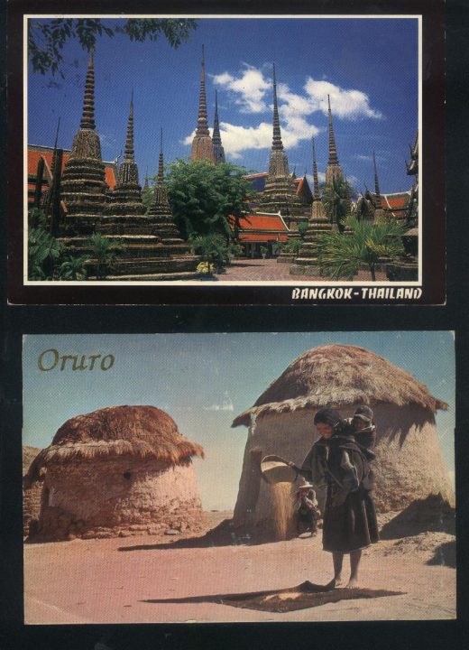 2 KAARTJES   BOLIVIE _ THAILAND