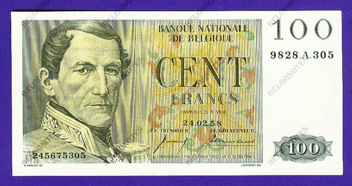100 Francs Type Eeuwfeest*1958*Lot 1902615305