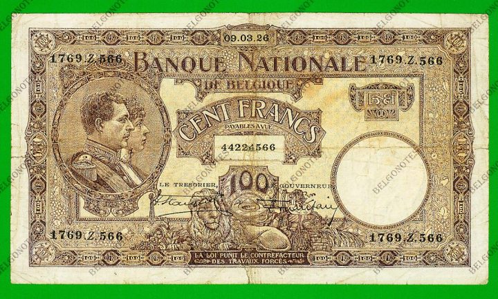 100 Francs Type Nationale reeks Mauve 1926* Lot 1902614566