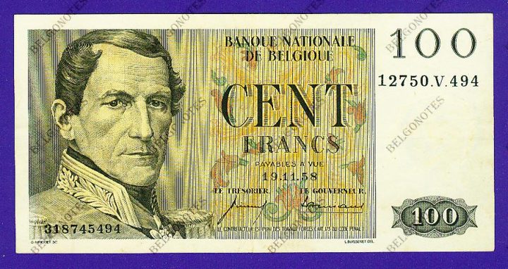 100 Francs Type Eeuwfeest*1958*Lot 1902615494