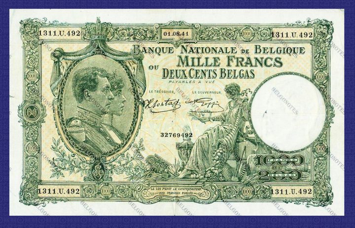 1000 Francs Type Nat. reeks 1941*Lot 1902619492