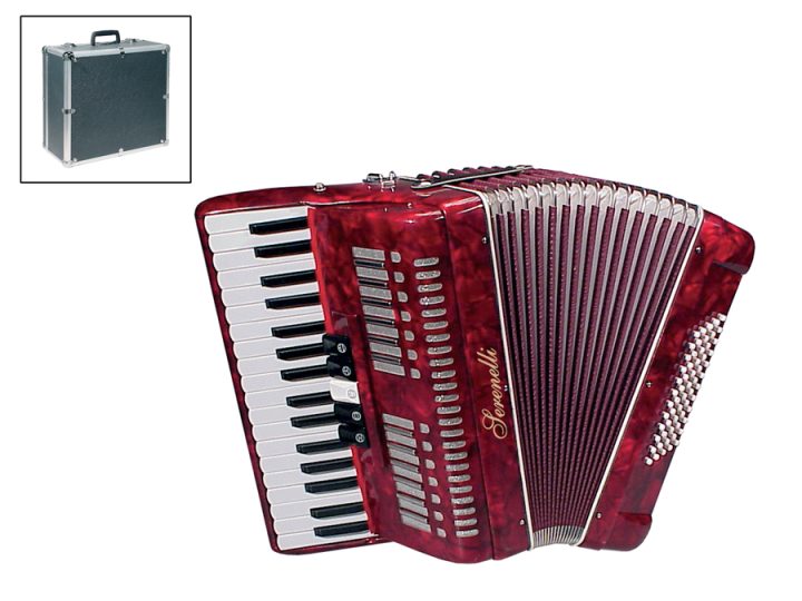 accordéon SERENELLI  60bassen, 5regfisters, splinternieuw