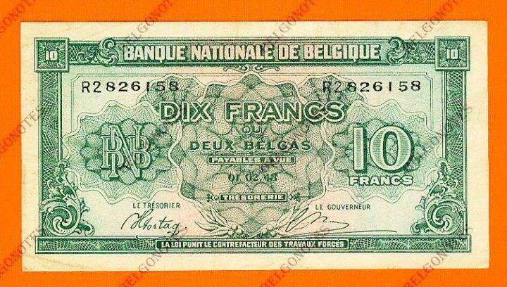 10 Francs Type Londen*01-02-1943*Lot 1902616158