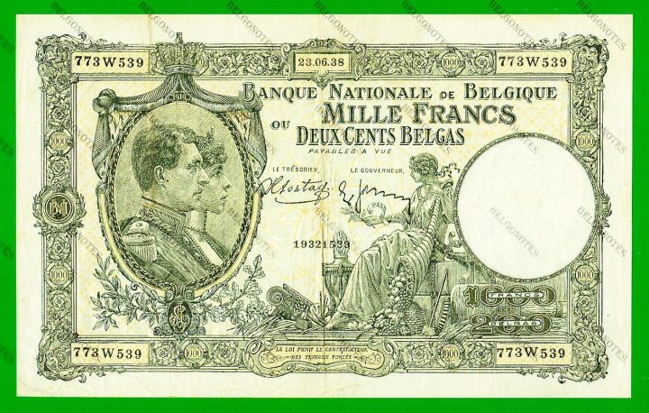 1000 Francs Type Nationale reeks 1938* Lot 1902611539
