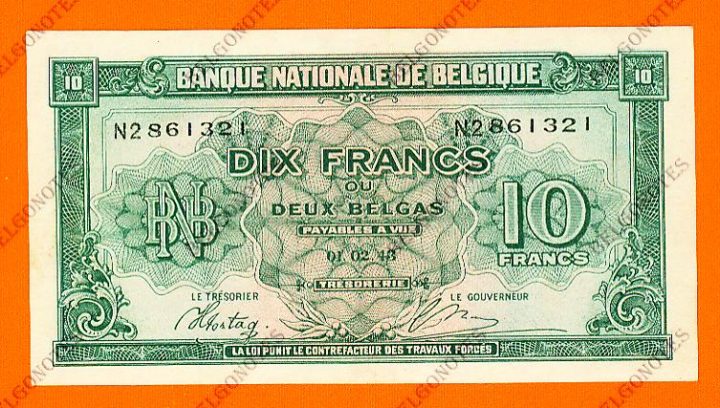10 Francs Type Londen*01-02-1943**AUNC**Lot 1902611321