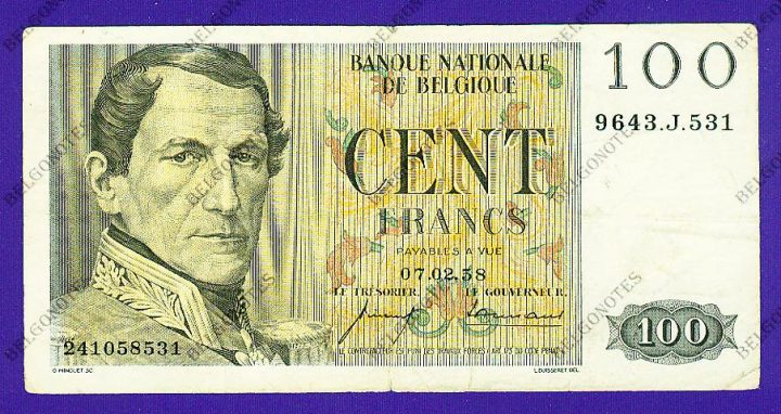 100 Francs Type Eeuwfeest*1958*Lot 1902618531