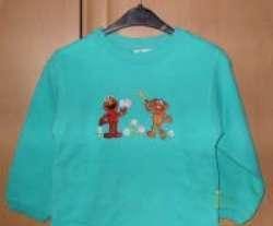 Blauw-groene sweater (mt 4/5 jaar)