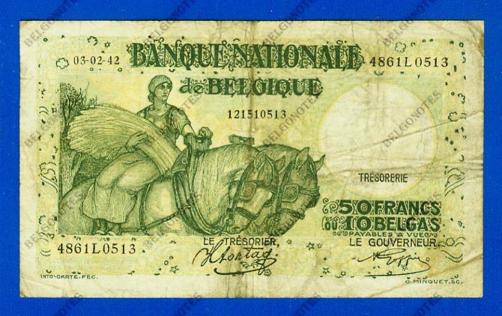 50 Francs Type Anto carte 03-02-1942*.Lot 1902610513