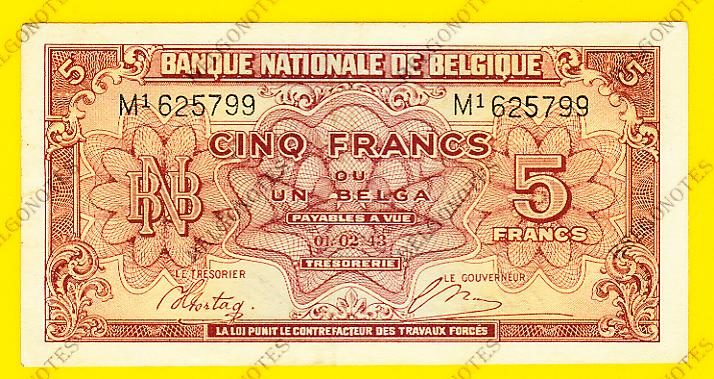 5 Francs type Londen*01-02-1943*Lot 1902615799
