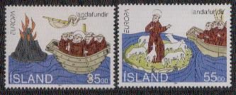 Ysland yvertnrs: 753/54 postfris