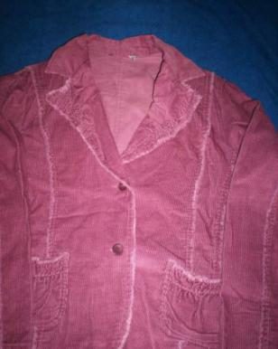 Donkerroze velours blazer voor 12-14 jaar (staat M in, klein