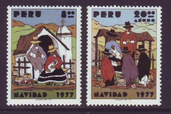Peru: Thema Kerstmis postfris 