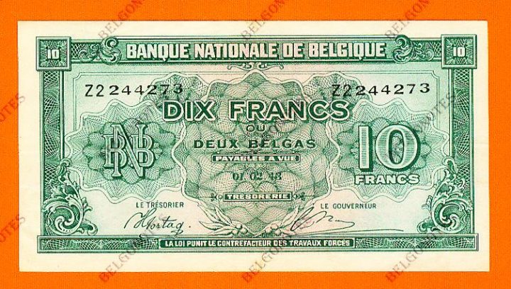 10 Francs Type Londen*01-02-1943*Lot 1902614273
