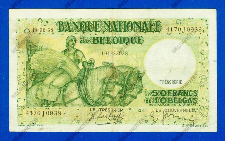 50 Francs Type Anto carte 14-06-1938*.Lot 1902610938