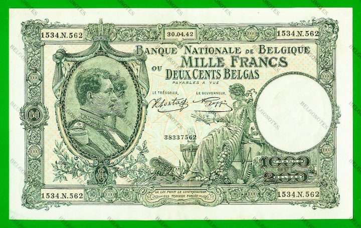 1000 Francs Type Nationale reeks 1942* Lot 1902617562