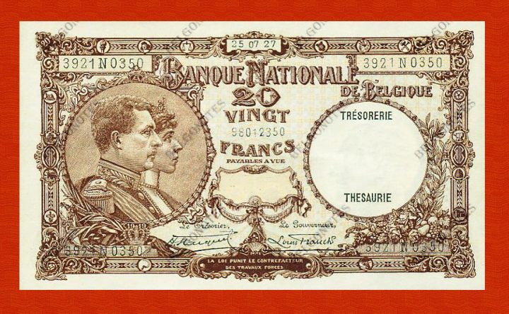 20 Francs Type '1919' **UNC**1927** Lot 1902610350