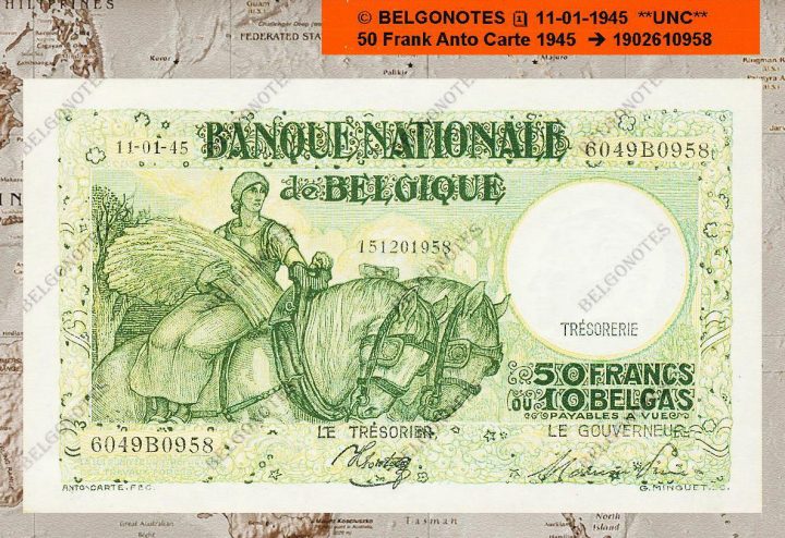 50 Francs Type Anto Carte**UNC**1945** Lot 1902610958