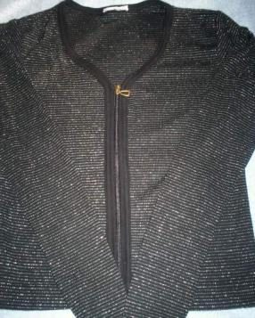 Zwart gilet met zilverdraadje voor 12 jaar