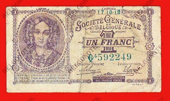1 Franc Société Générale 1918 *Lot 1902612249